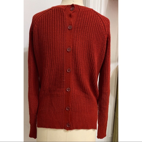 ZARA Crew Neck Button Back Sweater - Picture 2 of 6